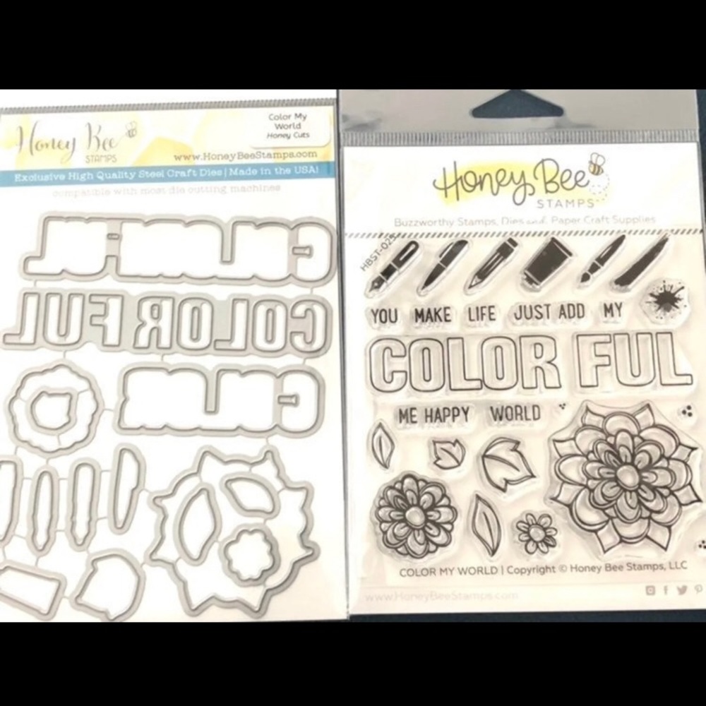Honey bee stamp and die - Color my world